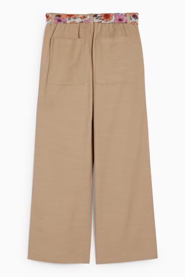 Enfants filles - Pantalon - Wide Leg - beige