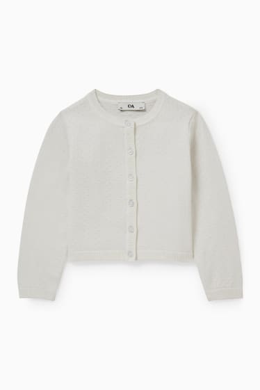 Nen/a - Conjunt - jaqueta de punt, samarreta de màniga curta i lligacues scrunchie - 3 peces - blanc