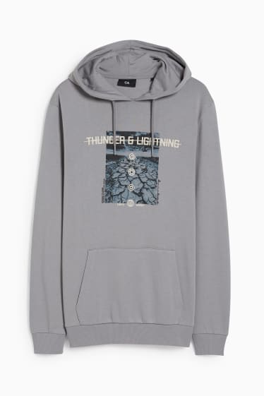 Hombre - Sudadera con capucha - gris