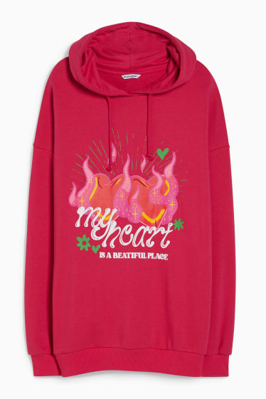 Donna - CLOCKHOUSE - felpa con cappuccio - rosso