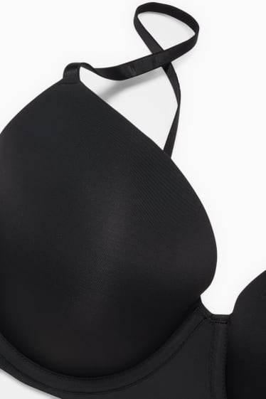 Donna - Reggiseno con ferretti - FULL COVERAGE - imbottito - LYCRA® - nero