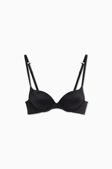 Femmes - Soutien-gorge à armature - DEMI - ampliforme - push-up - noir