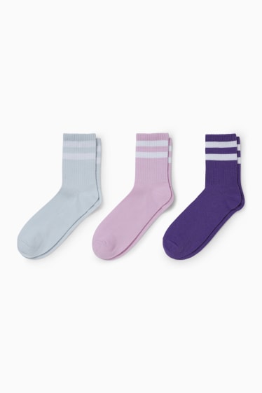 Dona - Paquet de 3 - mitjons de tennis - blau clar