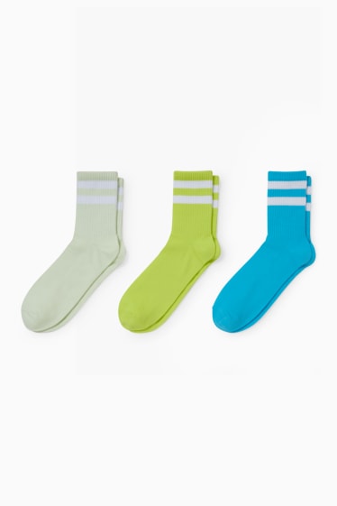Femei - Multipack 3 perechi - șosete de tenis - verde mentă