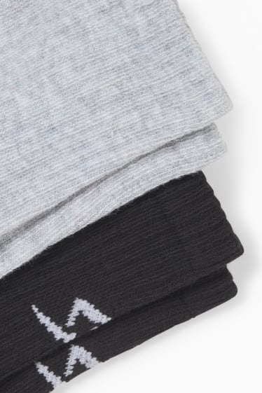 Dona - Paquet de 4 - mitjons de tennis - gris/negre