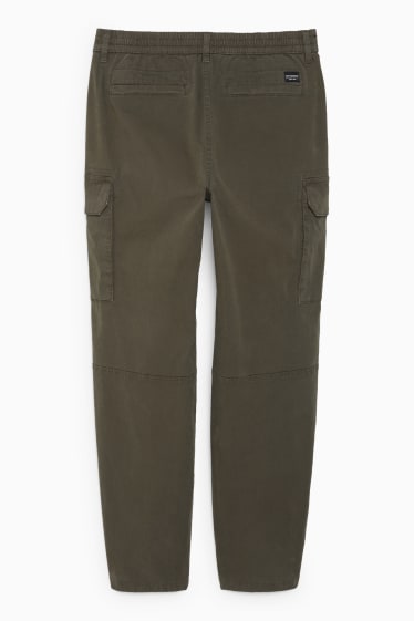 Hommes - Pantalon cargo - regular fit - kaki