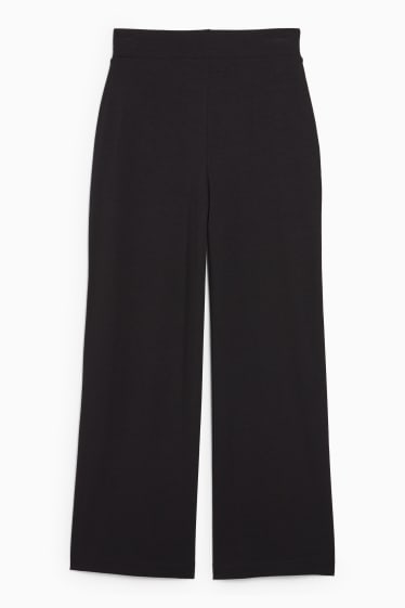 Femmes - Pantalon basique en jersey - loose fit - noir