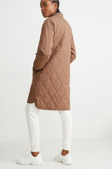 Women - Quilted coat - brown