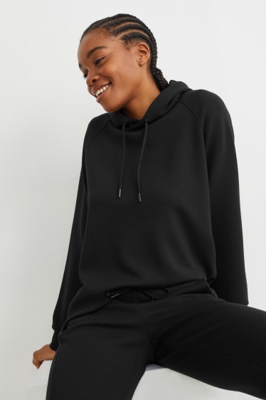 Femmes - Sweat à capuche basique - noir