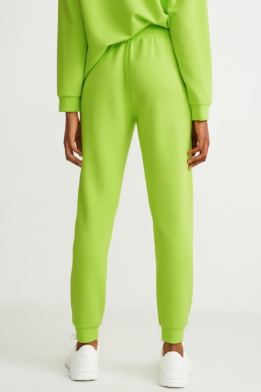 Donna - Pantaloni sportivi basic - verde fluorescente
