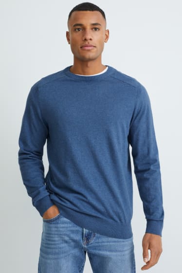 Mężczyźni - Sweter - ciemnoniebieski