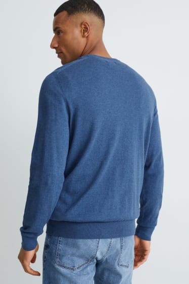Mężczyźni - Sweter - ciemnoniebieski
