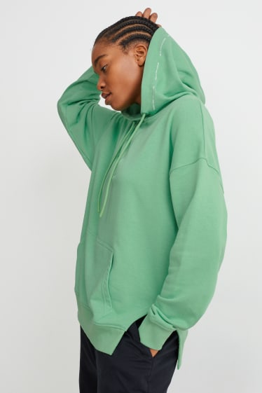 Mujer - Sudadera con capucha - verde claro