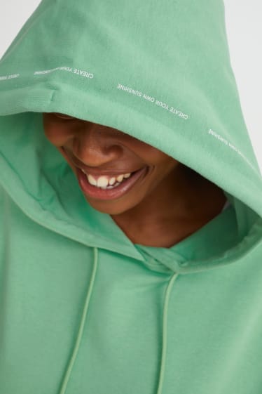 Mujer - Sudadera con capucha - verde claro