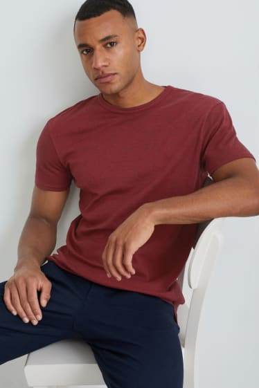 Heren - T-shirt - bordeaux