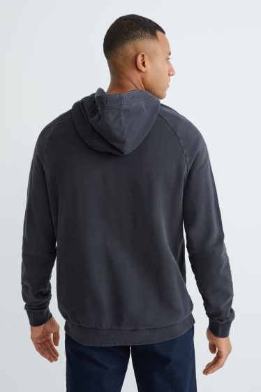 Heren - Hoodie - donkerblauw