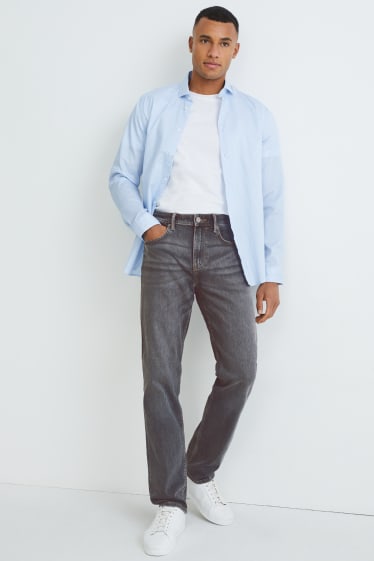 Heren - Straight jeans - donkergrijs