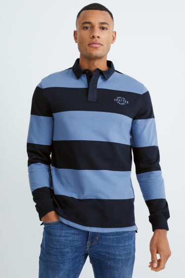 Uomo - Polo - a righe - blu  / blu scuro