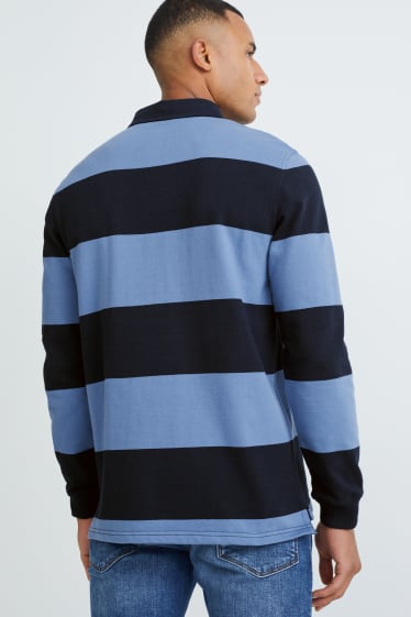 Uomo - Polo - a righe - blu  / blu scuro