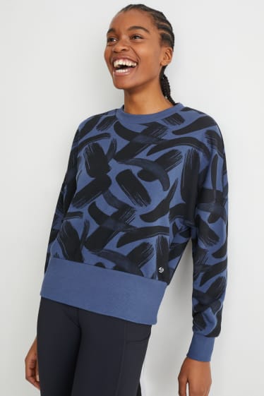 Damen - Funktions-Sweatshirt - gemustert - dunkelblau