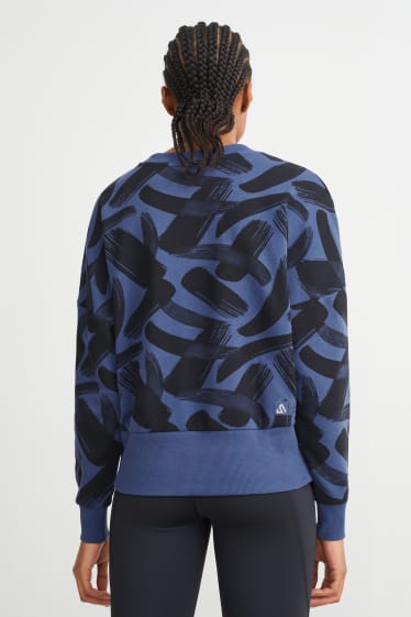 Femmes - Sweat de sport - à motif - bleu foncé