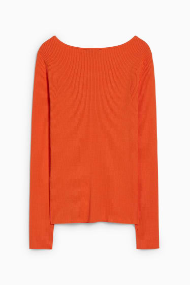 Mujer - Jersey con detalle de nudo - naranja