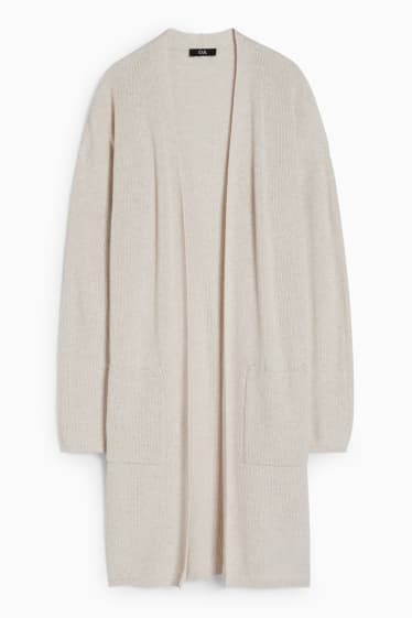 Women - Basic cardigan - creme