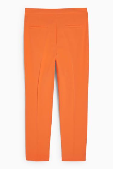 Femmes - Pantalon de toile - mid-waist - regular fit - orange