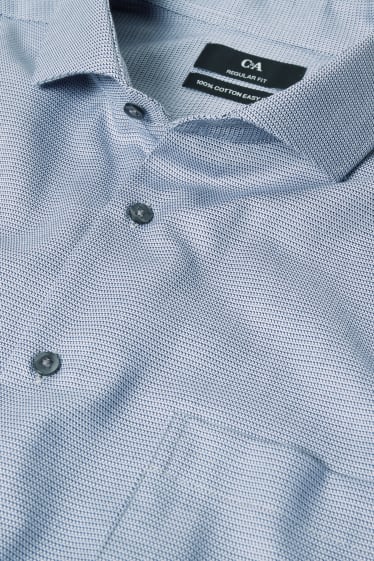 Herren - Businesshemd - Regular Fit - Cutaway - bügelleicht - hellblau