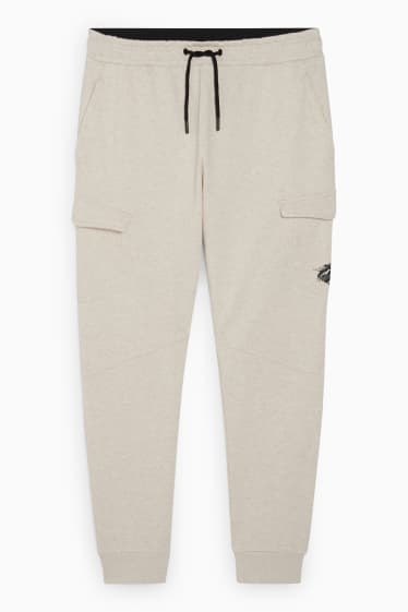 Uomo - Pantaloni sportivi  - beige melange