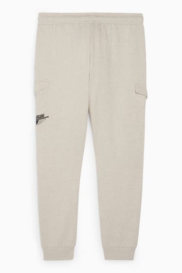 Hommes - Pantalon de jogging - beige chiné