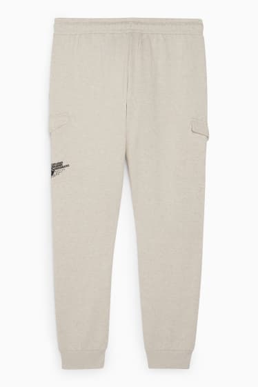 Uomo - Pantaloni sportivi  - beige melange