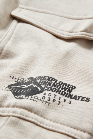 Hommes - Pantalon de jogging - beige chiné