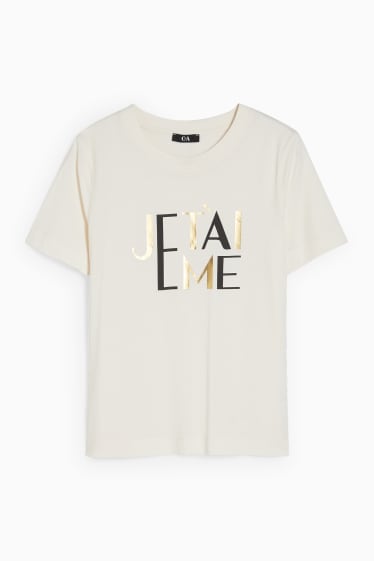 Femei - Tricou - alb-crem