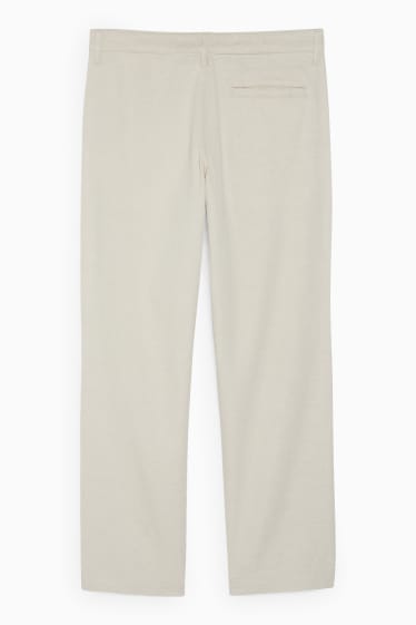 Heren - Chino - relaxed fit - crèmekleurig