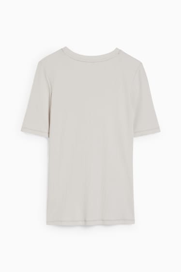 Dames - T-shirt - crèmekleurig