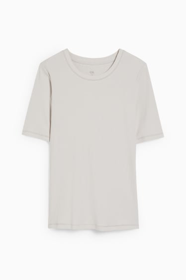 Dames - T-shirt - crèmekleurig