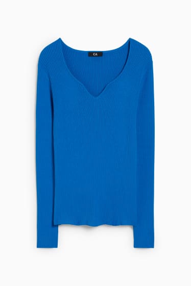 Damen - Pullover - blau