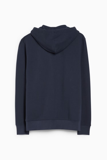 Men - Zip-through sweatshirt with hood - dark blue