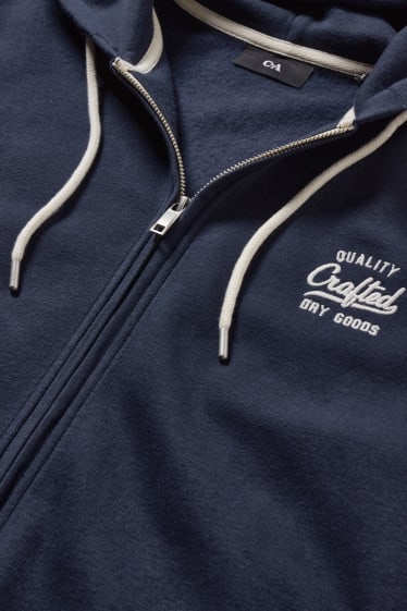 Herren - Sweatjacke mit Kapuze - dunkelblau