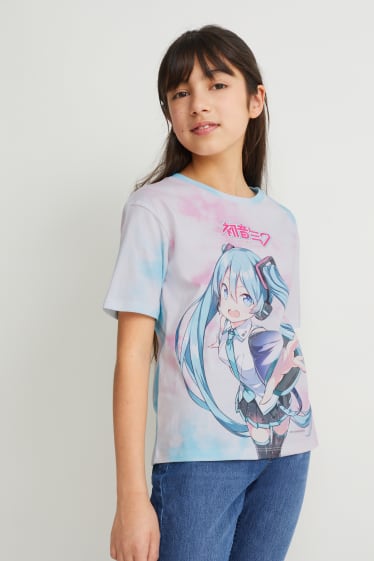 Dzieci - Hatsune Miku - koszulka z krótkim rękawem - jasnofioletowy