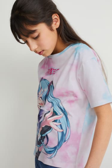 Dzieci - Hatsune Miku - koszulka z krótkim rękawem - jasnofioletowy