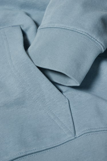 Mężczyźni - Bluza z kapturem - jasnoniebieski