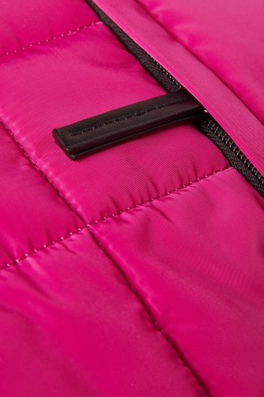 Femmes - Petit sac à bandoulière surpiqué avec sangle amovible - rose