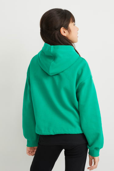 Enfants - Ensemble - sweat à capuche et top - 2 pièces - vert