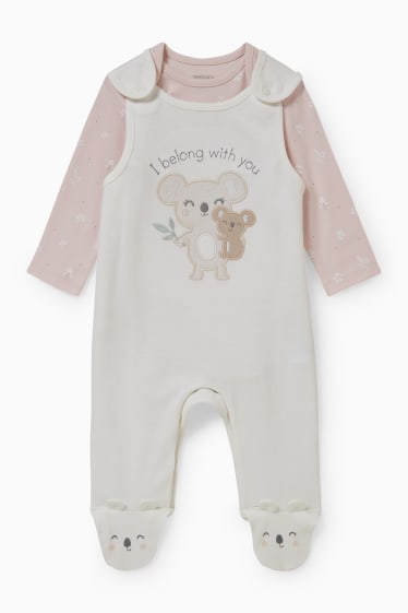 Babies - Romper set  - 2 piece - snow white