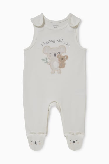 Neonate - Set con tutina - 2 pezzi - bianco neve