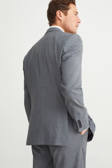 Hommes - Veste de costume - regular fit - Flex - laine vierge mélangée - LYCRA® - gris