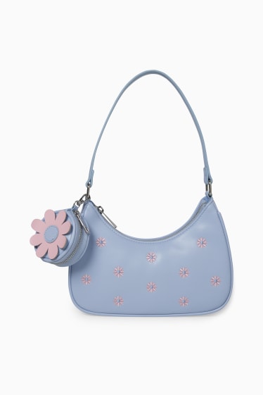 Teens & young adults - CLOCKHOUSE - set - small shoulder bag and purse - light blue