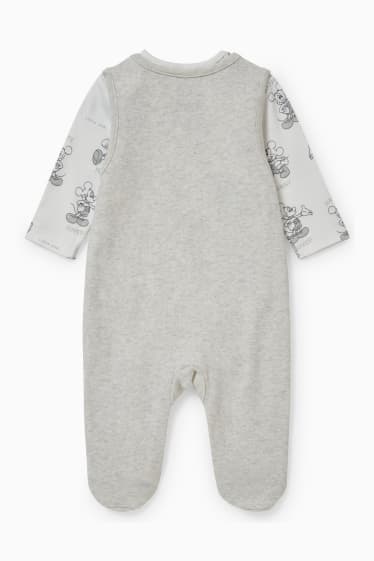 Babies - Mickey Mouse - romper set  - 2 piece - light gray-melange